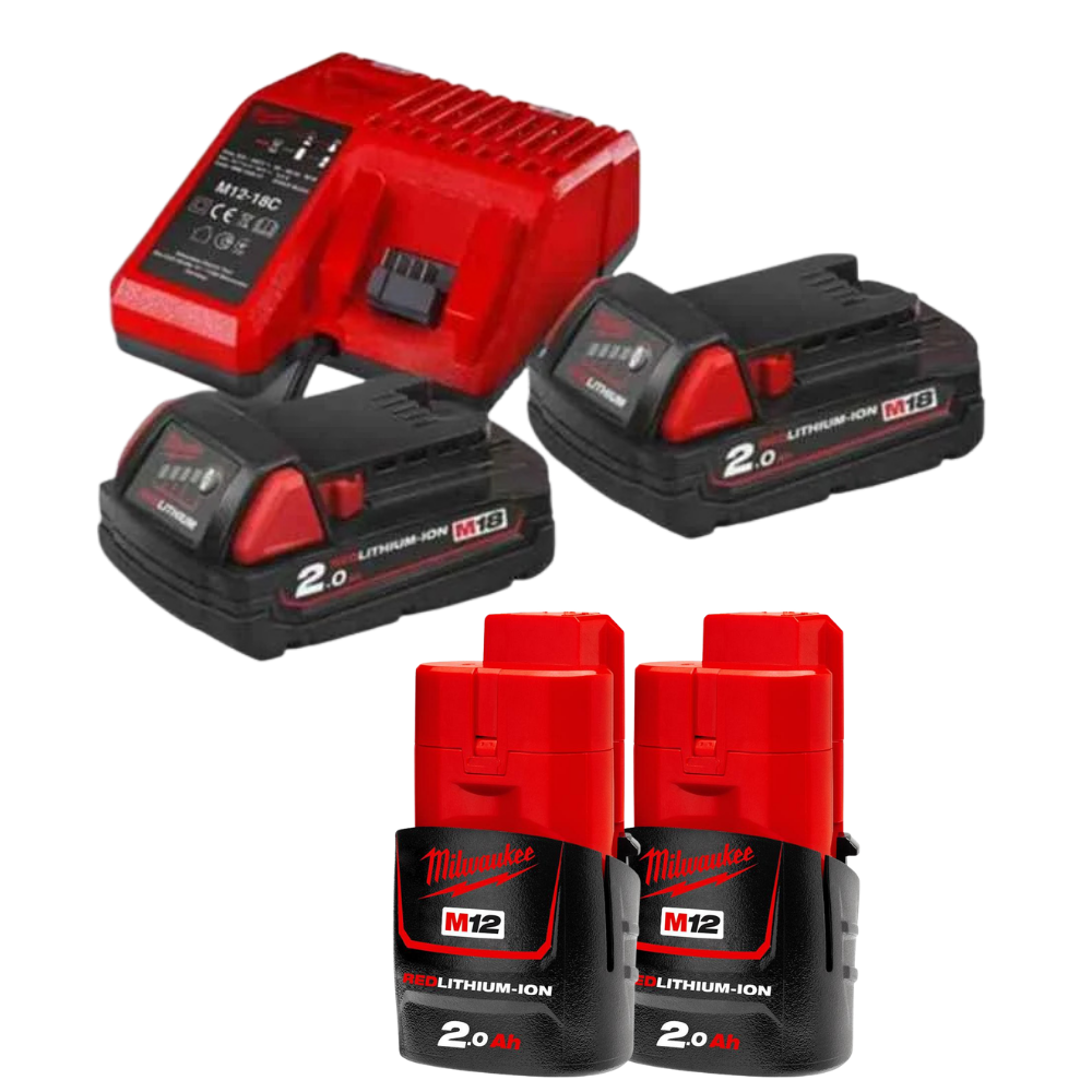 Milwaukee battery + charger M18BBL502BA transparent Milwaukee Batteries and Charger