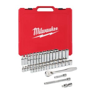 Ratchet & Socket Set 3/8in Drive – SAE & Metric 56pcs/set