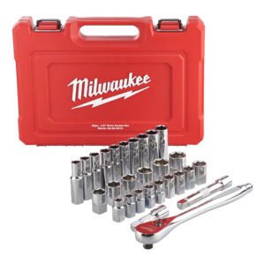 Ratchet & Socket Set 1/2in Drive Metric 28pcs/set